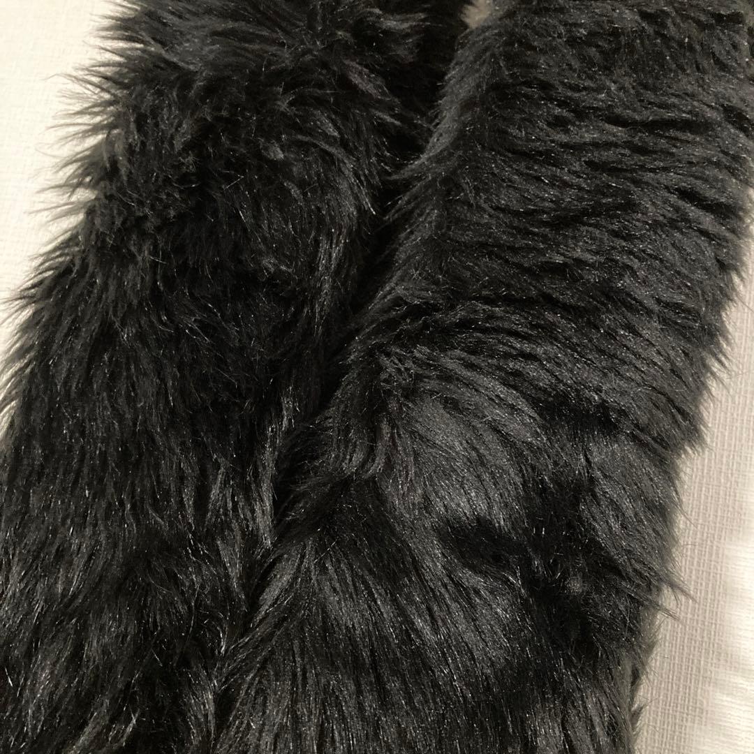 トリココムデギャルソン フェイクファーマフラー ブラック