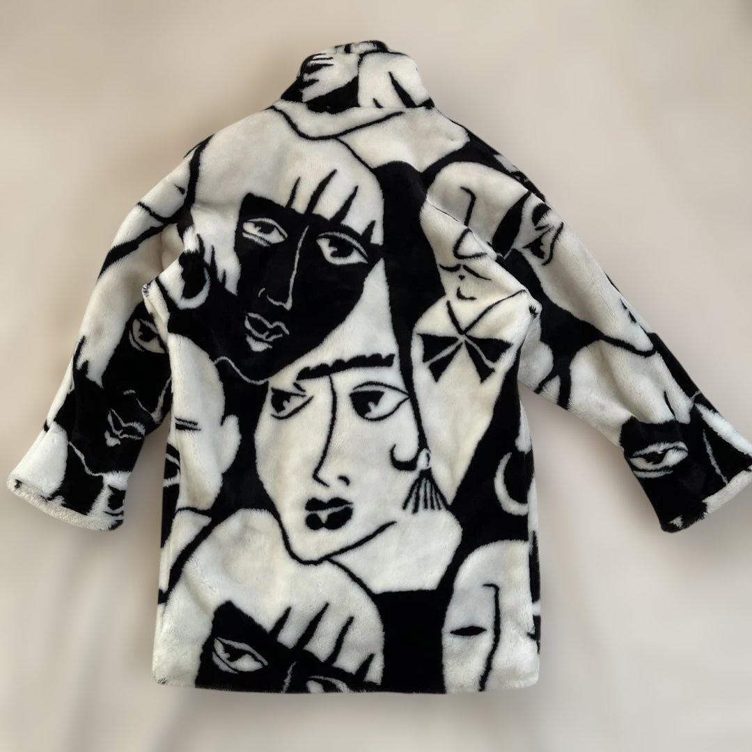 80s DONNYBROOK USA製 face柄 fakefar coat