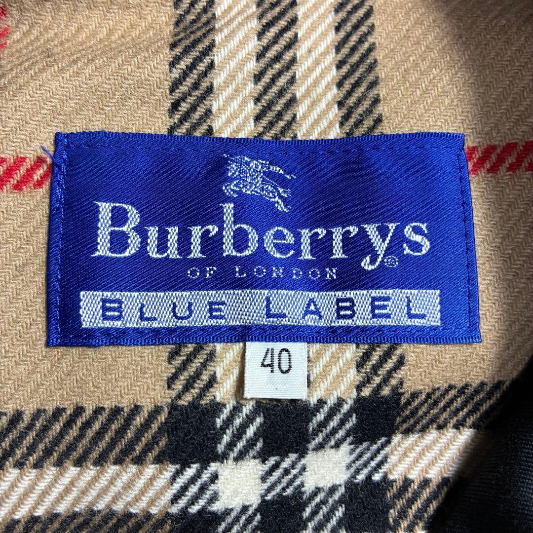 バーバリーブルーレーベル ステンカラー コート ノバチェック インナー付 L