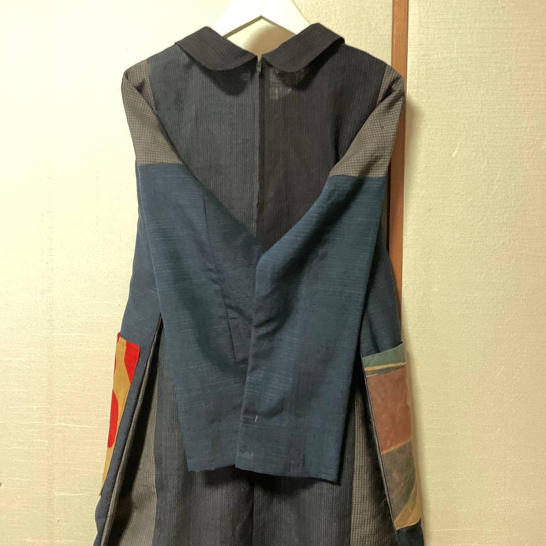 専用　すみ様　無地縞紬に幟のコラボ