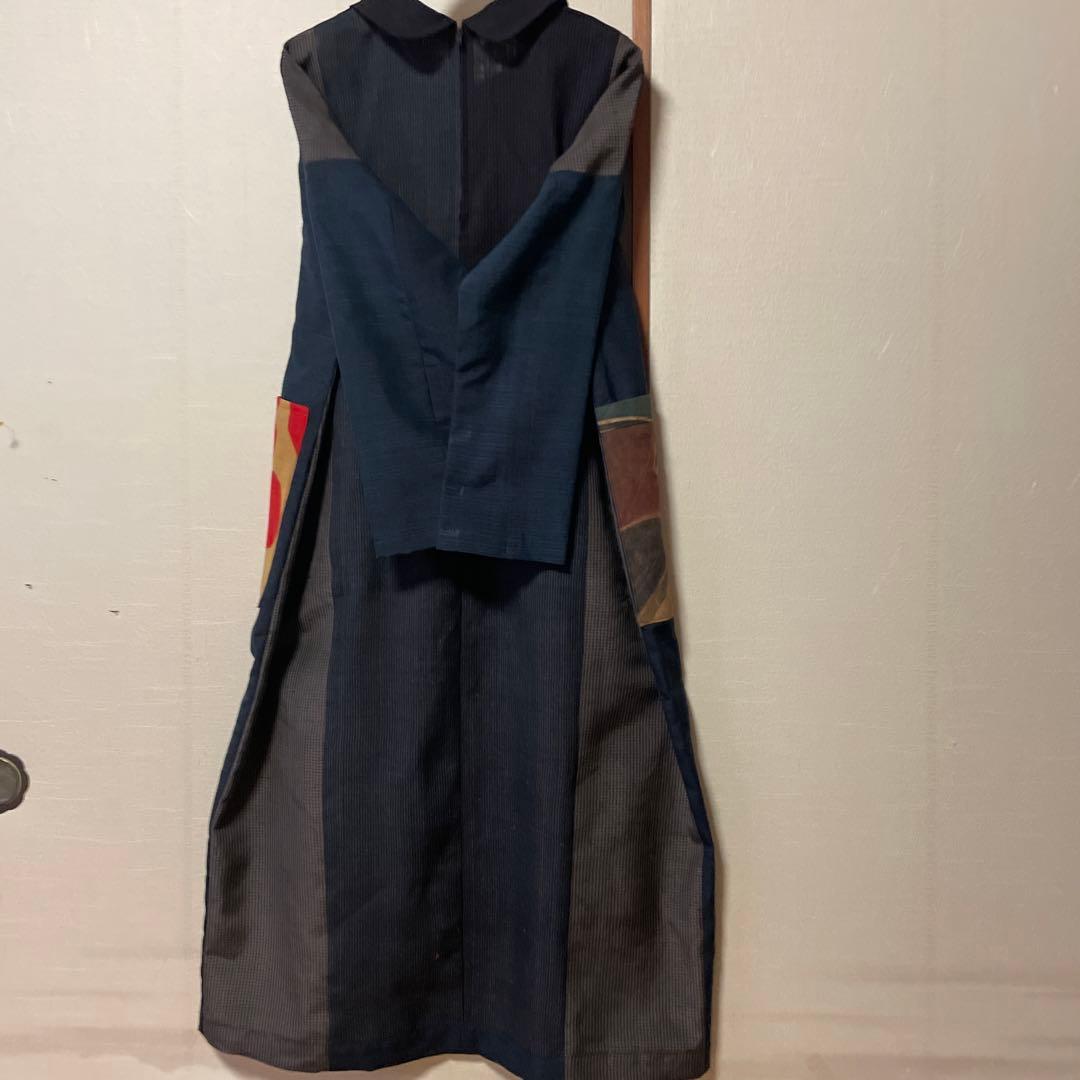 専用　すみ様　無地縞紬に幟のコラボ