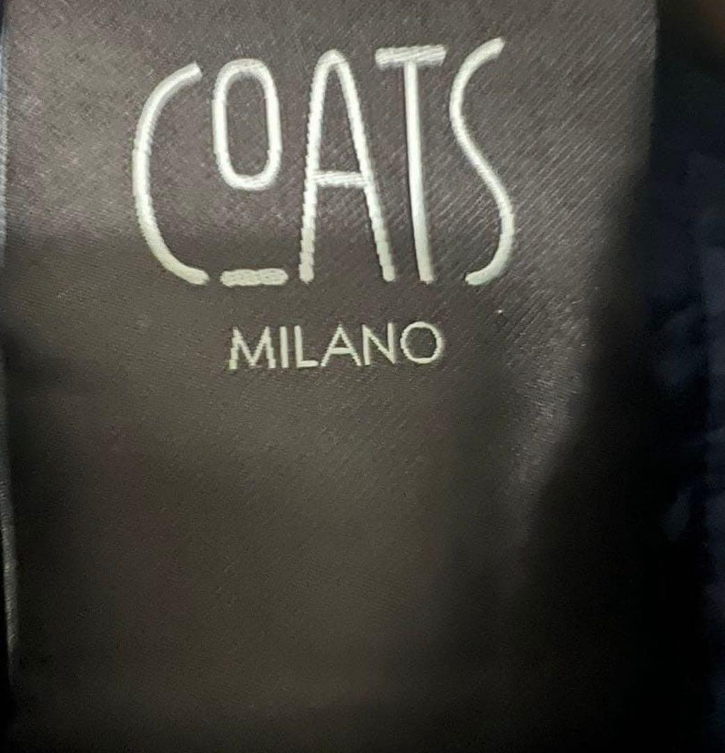最高級 COATS MILANO ネイビー ツイード チェスターコート