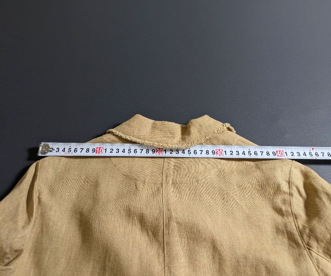 nalu nanea ／日本製 定価5万円 リネン ステンカラーコートキャメル