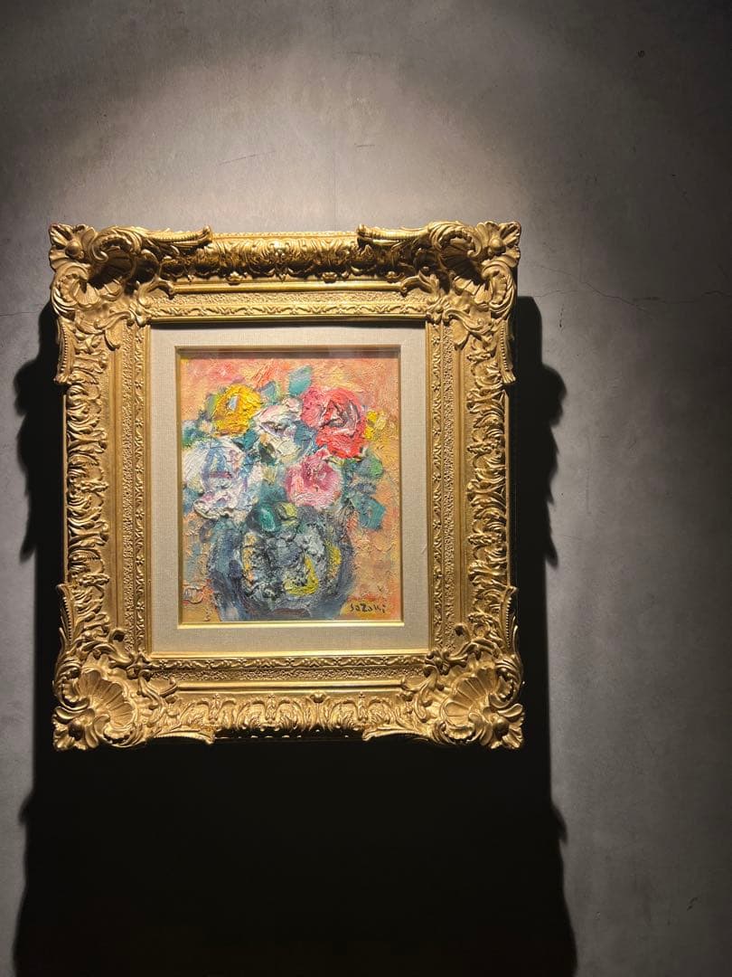 佐崎紘一 【薔薇】厚塗り油彩画