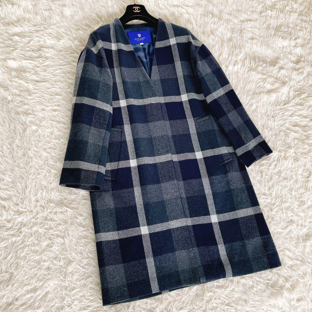 希少✨【ブルーレーベルクレストブリッジ】クレストブリッジチェックツイードコート