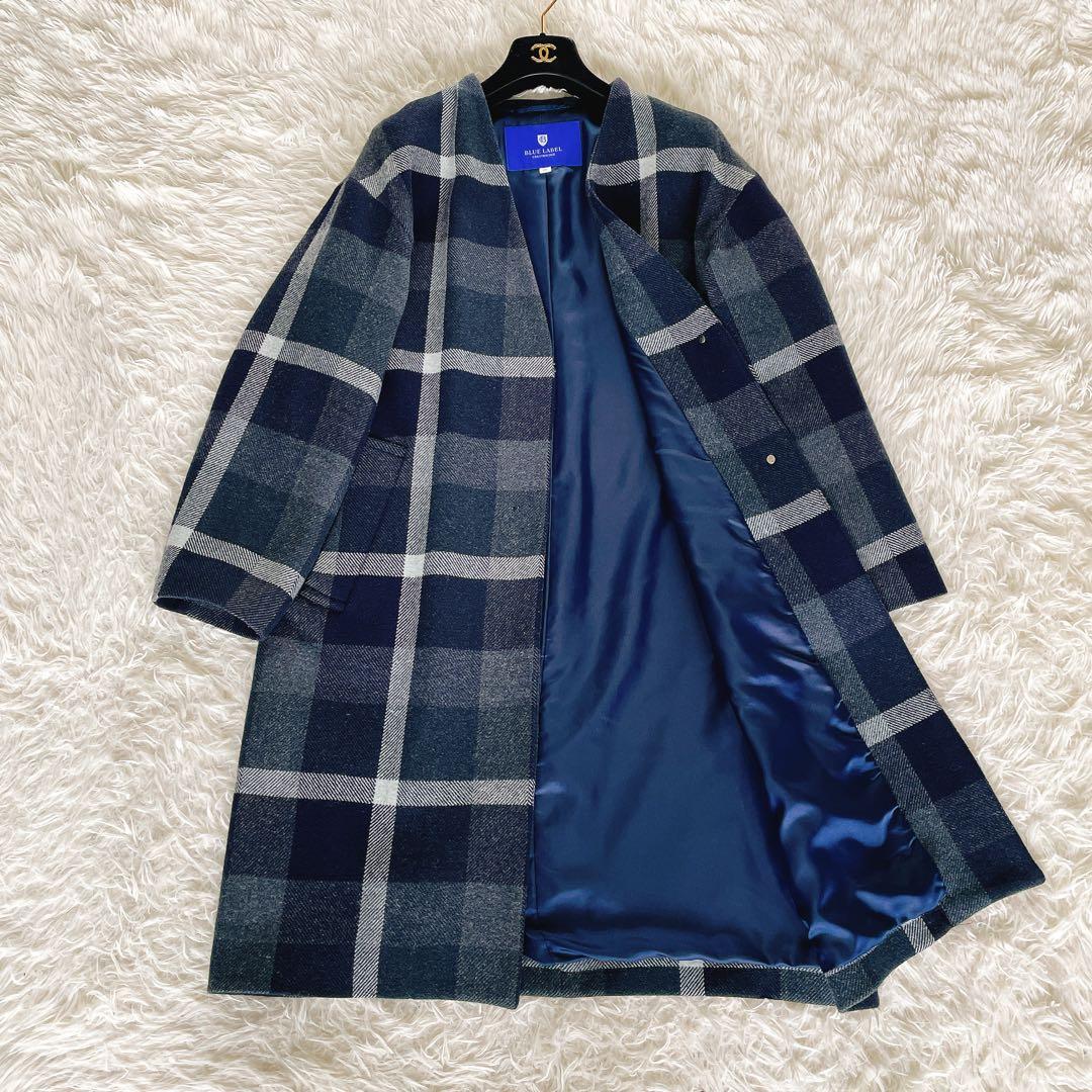 希少✨【ブルーレーベルクレストブリッジ】クレストブリッジチェックツイードコート