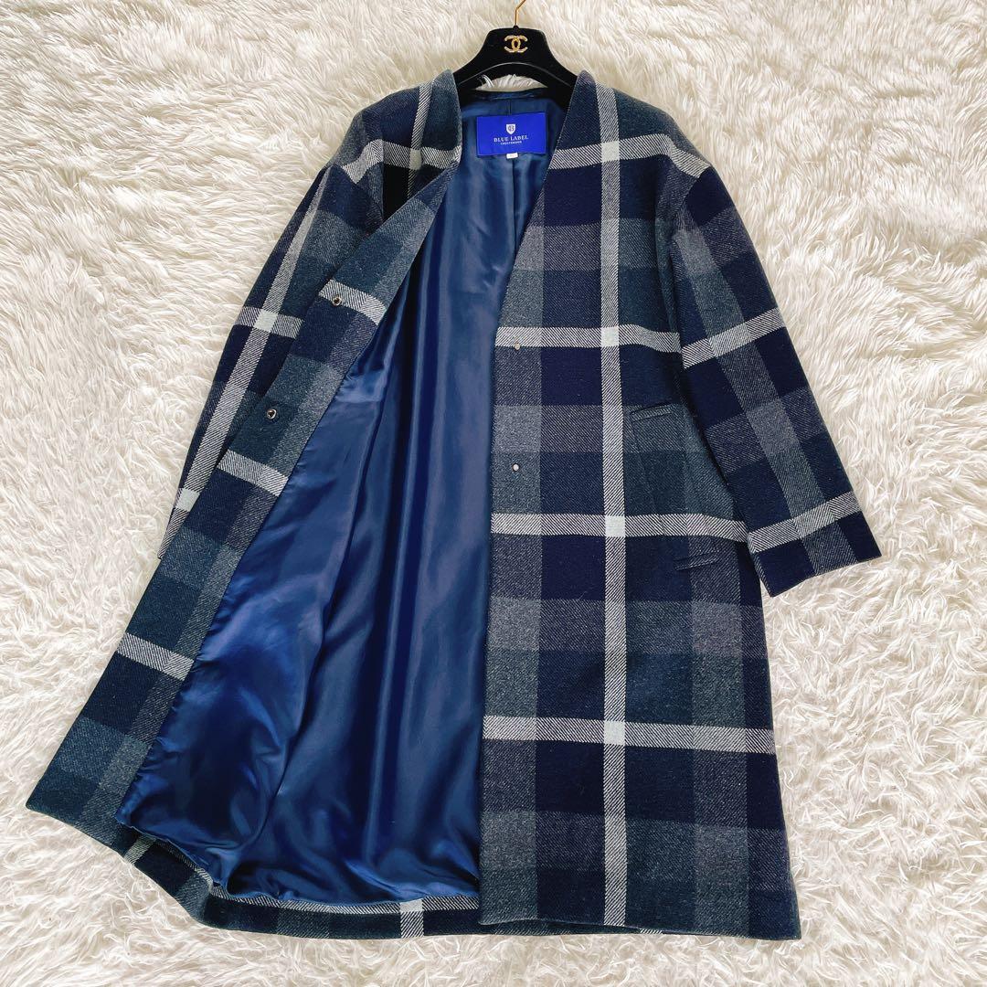 希少✨【ブルーレーベルクレストブリッジ】クレストブリッジチェックツイードコート