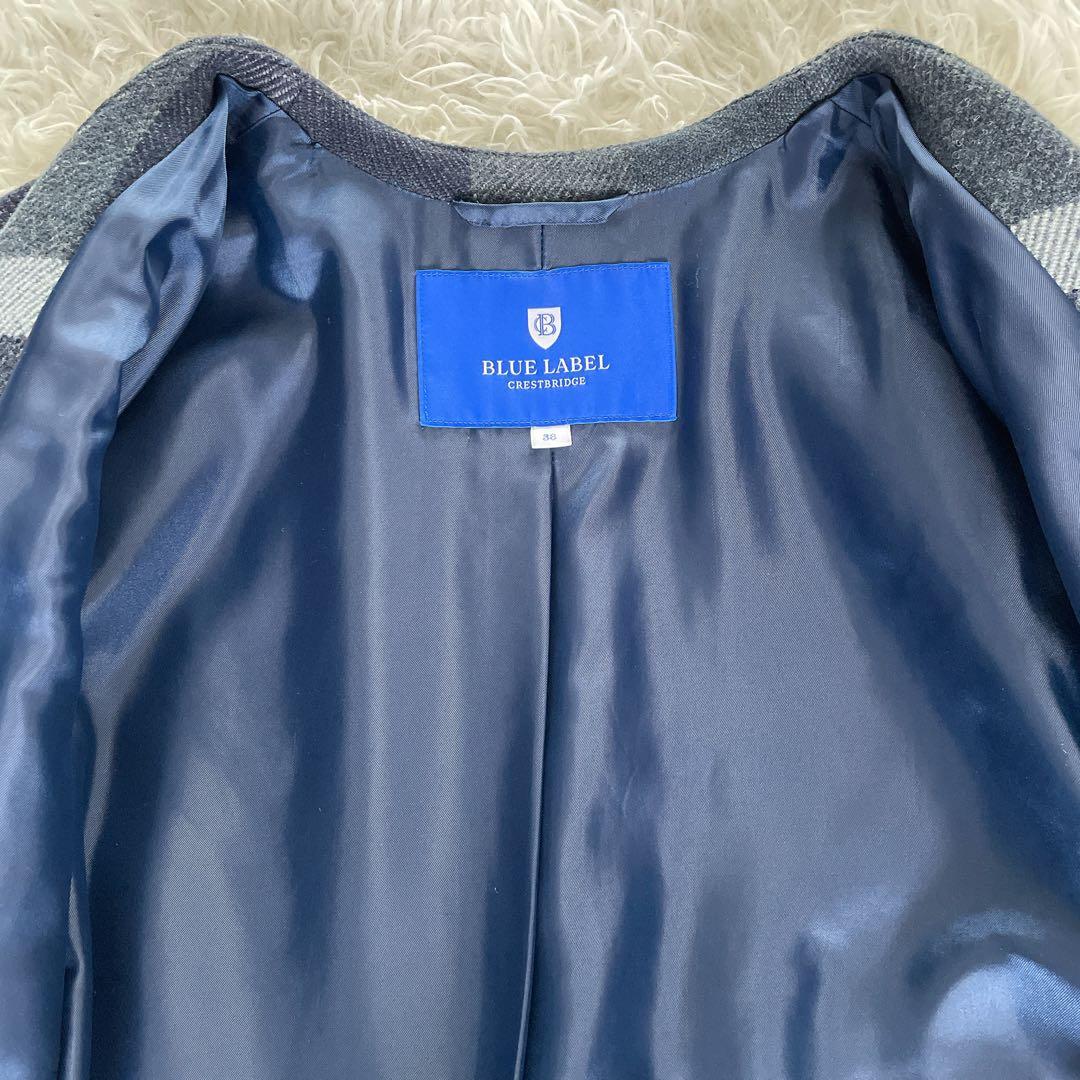 希少✨【ブルーレーベルクレストブリッジ】クレストブリッジチェックツイードコート