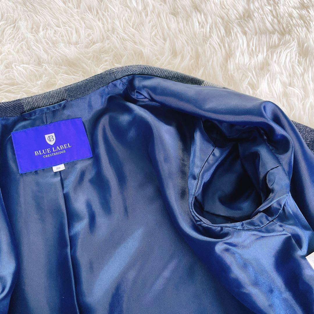 希少✨【ブルーレーベルクレストブリッジ】クレストブリッジチェックツイードコート