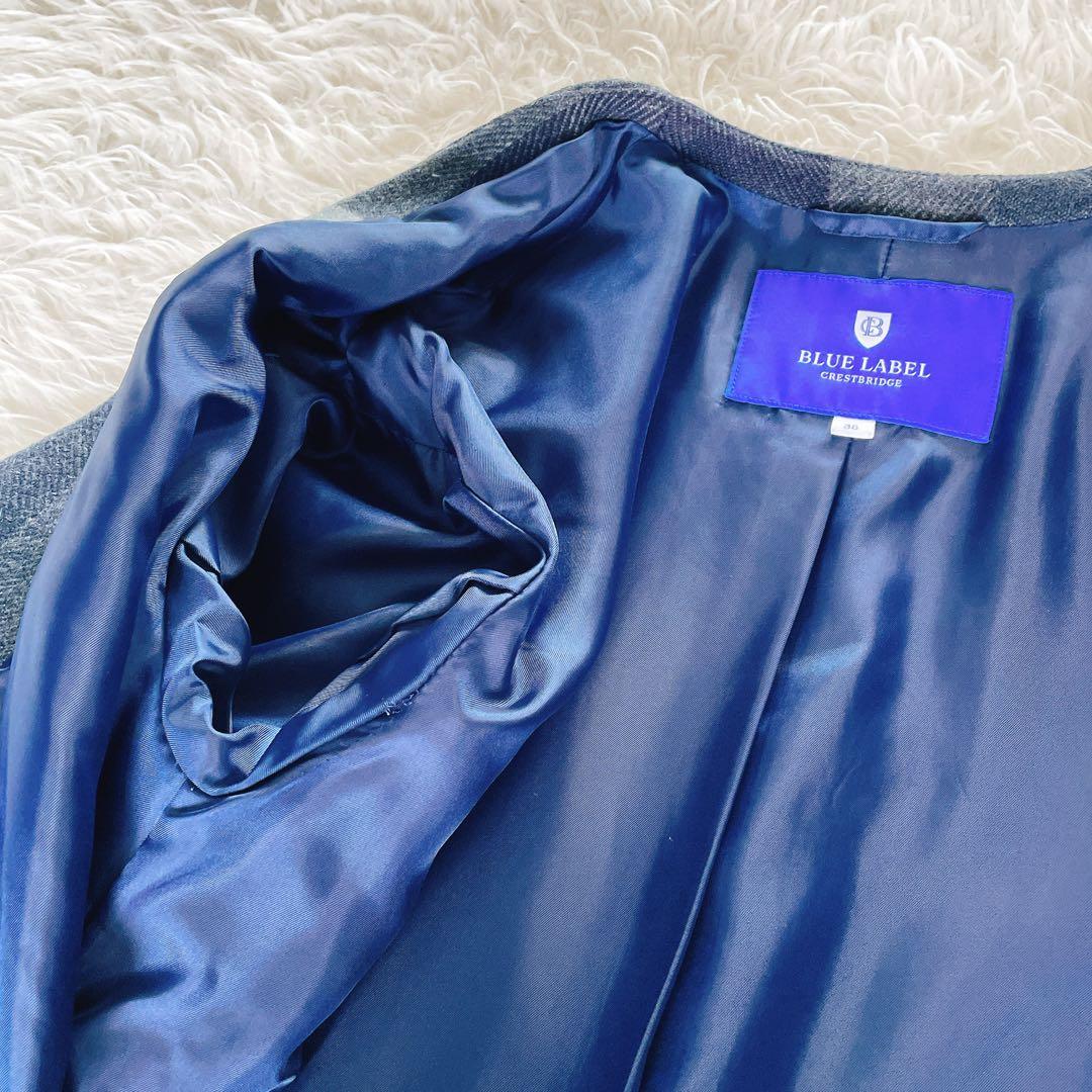 希少✨【ブルーレーベルクレストブリッジ】クレストブリッジチェックツイードコート