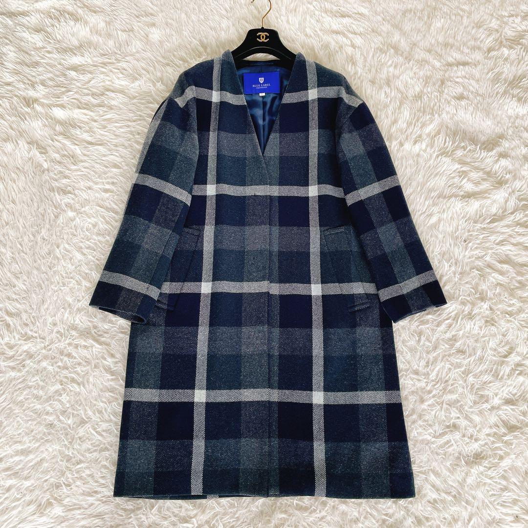 希少✨【ブルーレーベルクレストブリッジ】クレストブリッジチェックツイードコート