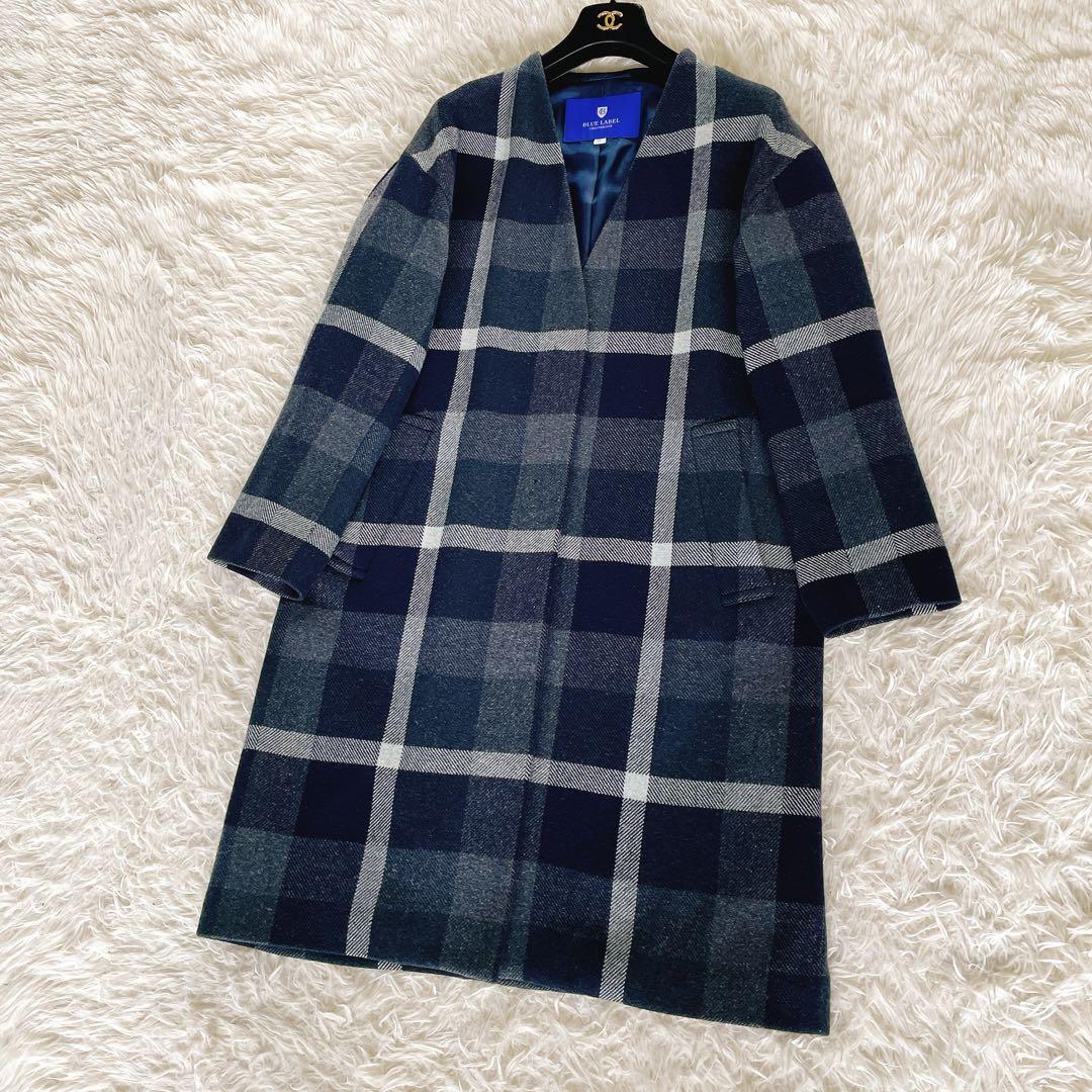 希少✨【ブルーレーベルクレストブリッジ】クレストブリッジチェックツイードコート