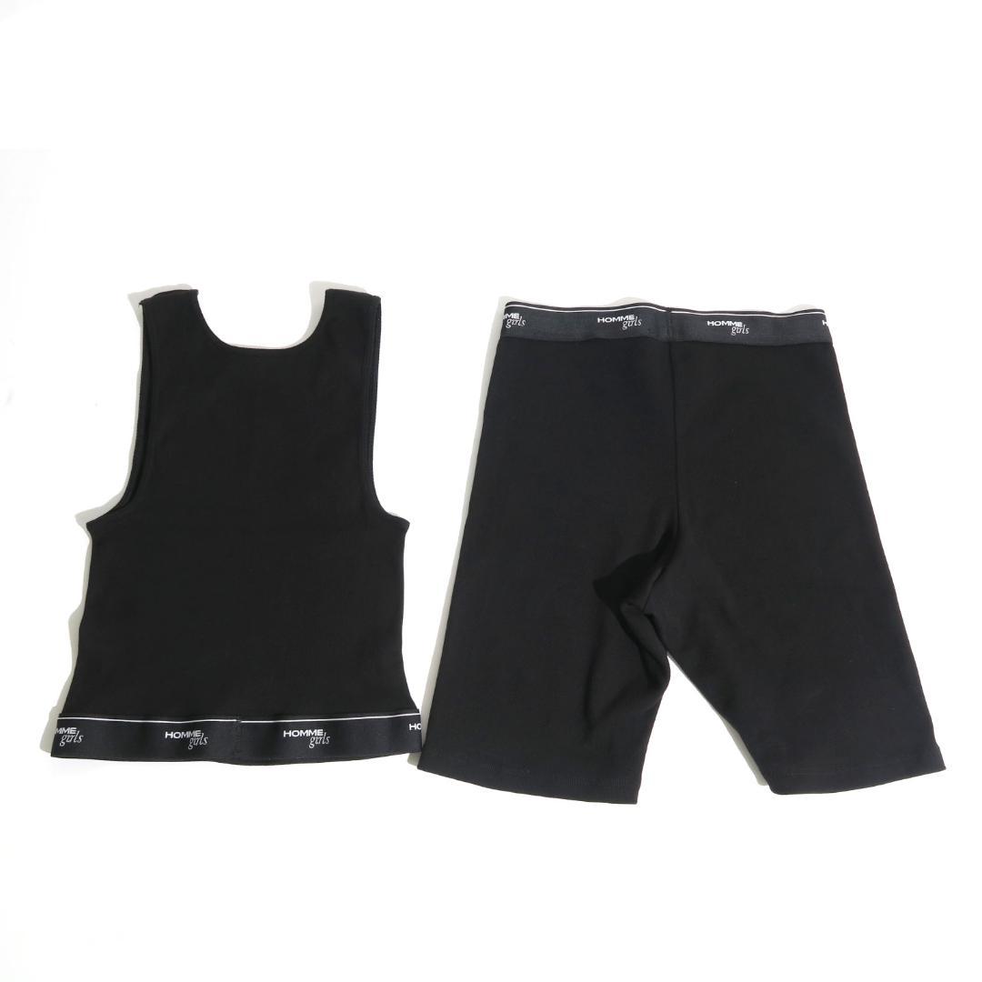 2点セット HOMME girls LOGO タンクトップ バイカー ショーツ