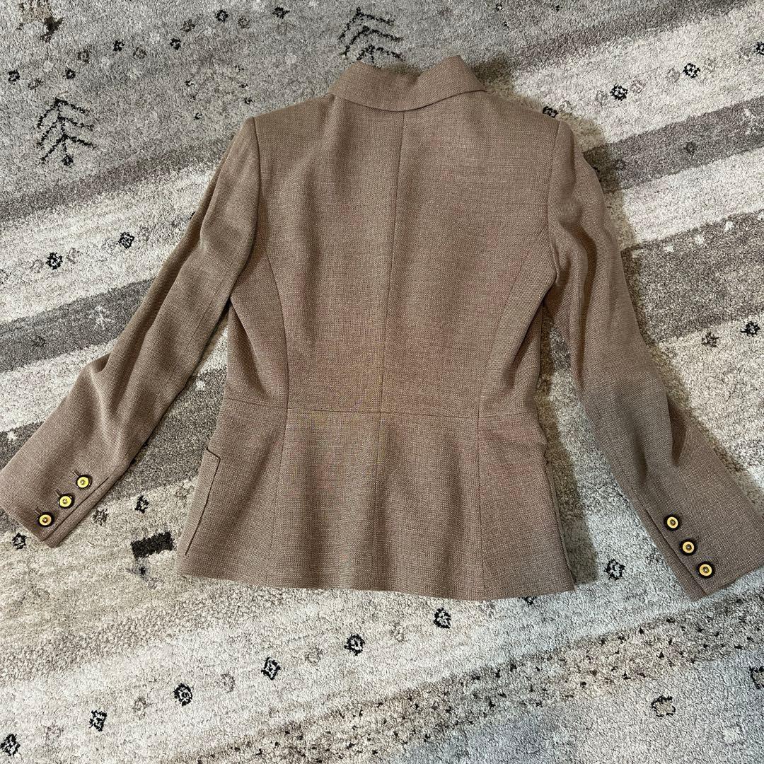 【極美品】Dior マドモワゼルディオール セットアップ シルク混 ブラウン