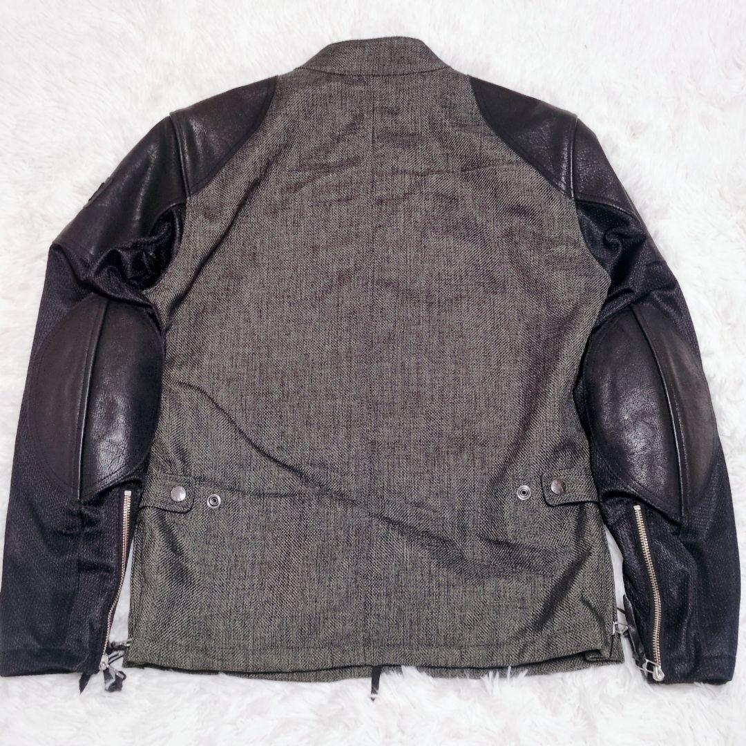 Max Fritzマックスフリッツ メッシュスリーブシングルライダースジャケット