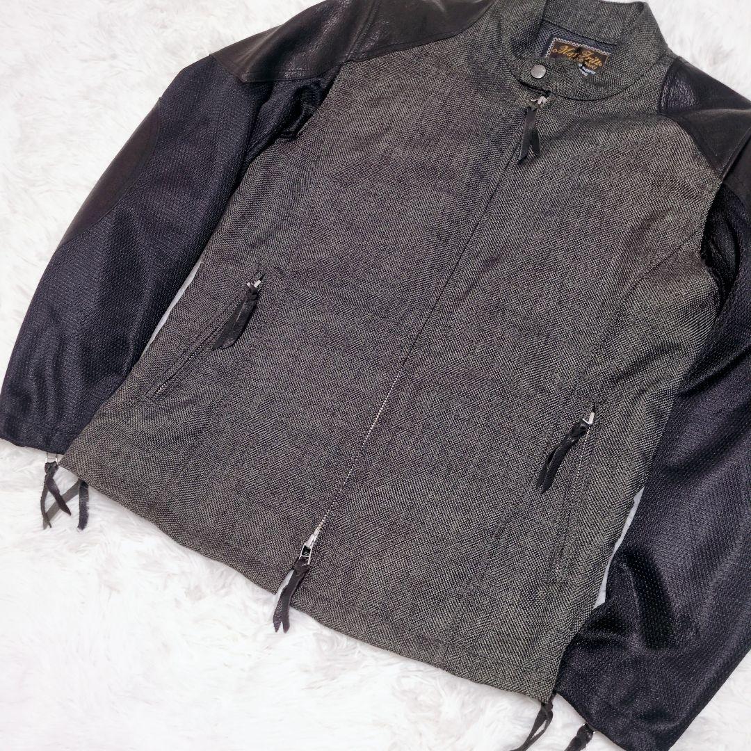 Max Fritzマックスフリッツ メッシュスリーブシングルライダースジャケット