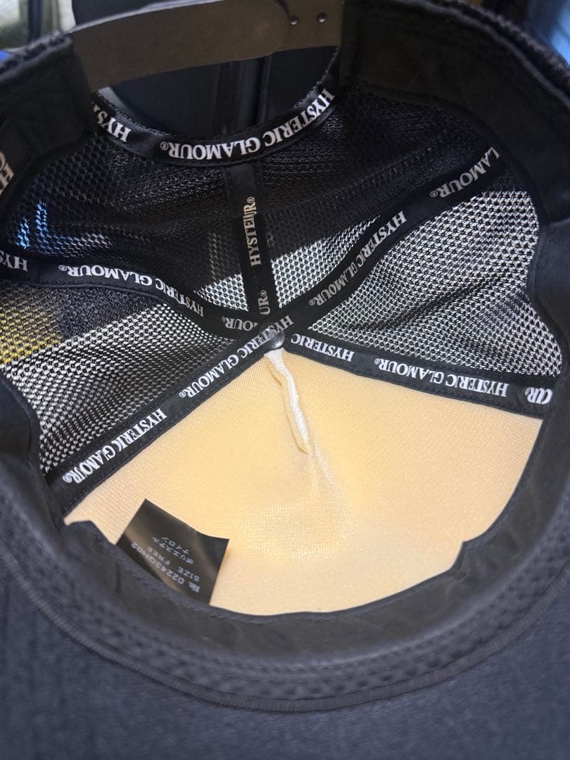 HYSTERIC GLAMOUR プリントキャップ ホワイト/ブラック