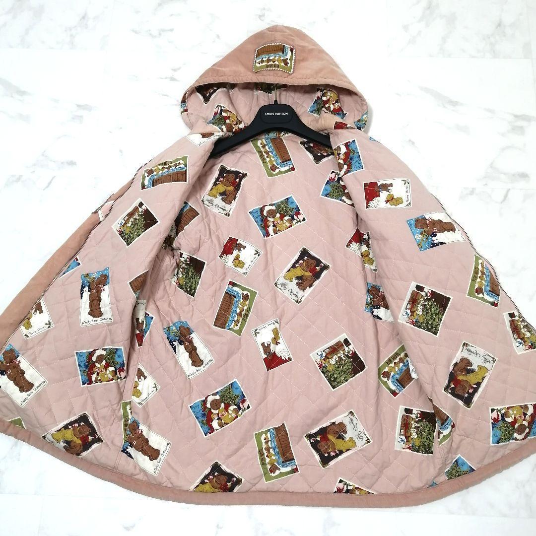 ピンクハウス　ブルゾン　羽織　キルティング　フード　ゼッケン　BEAR F　くま