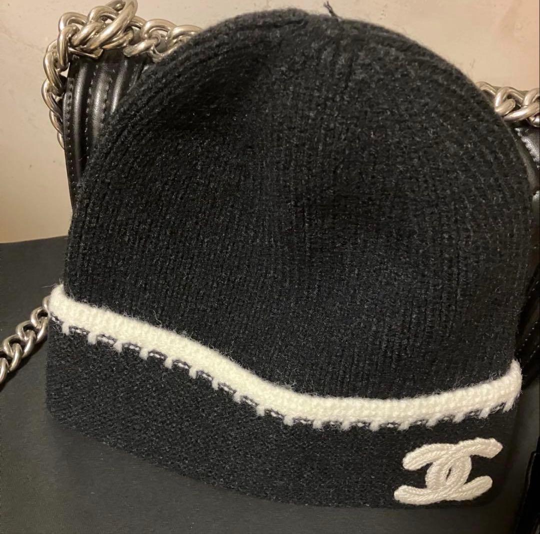 CCロゴ　ブラック ニットビーニー