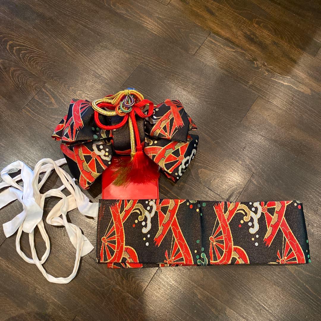 アンティーク 七五三 三歳〜五歳 約100サイズ 桃色 四君子紋