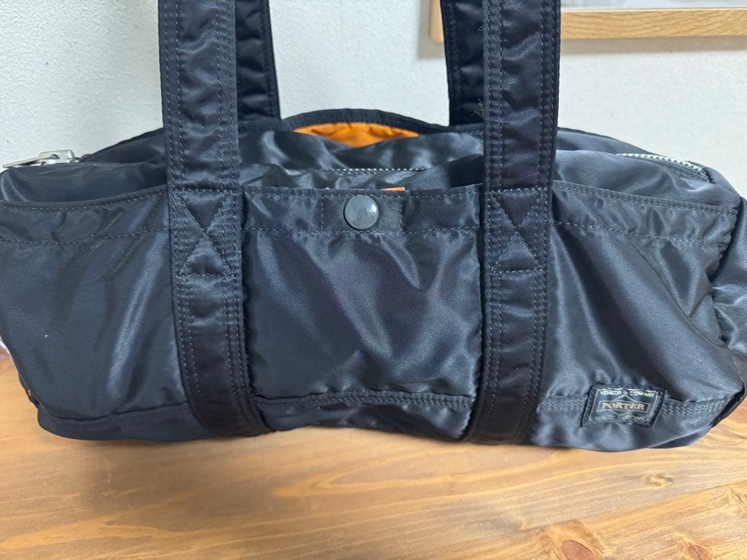 美品PORTER タンカーブラック ドラムバッグ