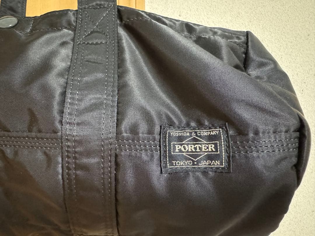 美品PORTER タンカーブラック ドラムバッグ