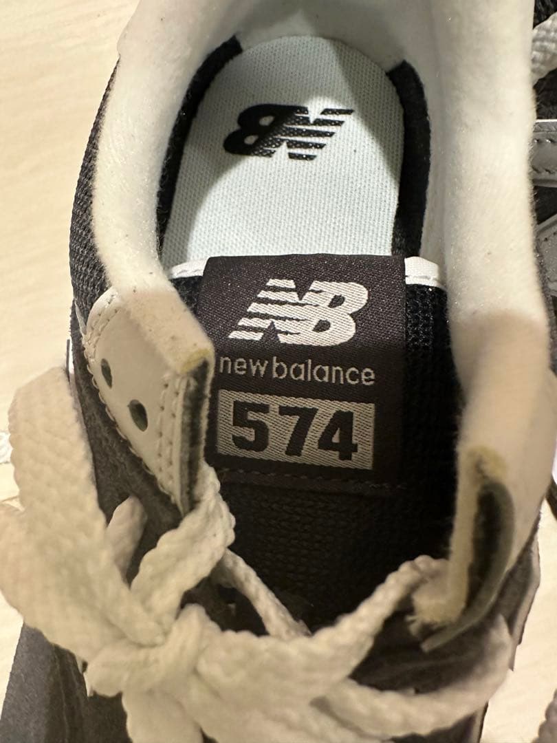 【新品】ニューバランスU574 24cmブラック（ダークグレーに近い）