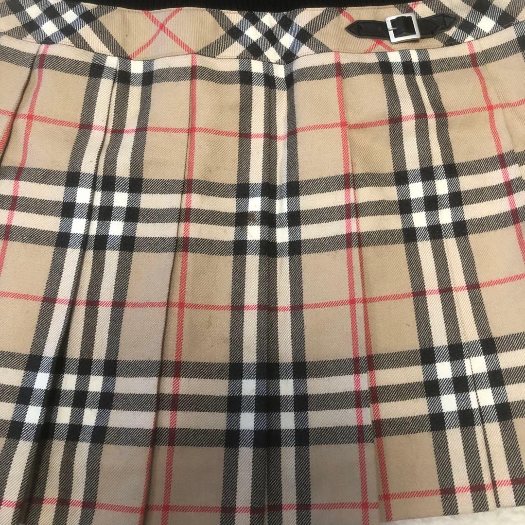 バーバリーロンドン　ドッキングプリーツワンピース　タートルネック　ノバチェック