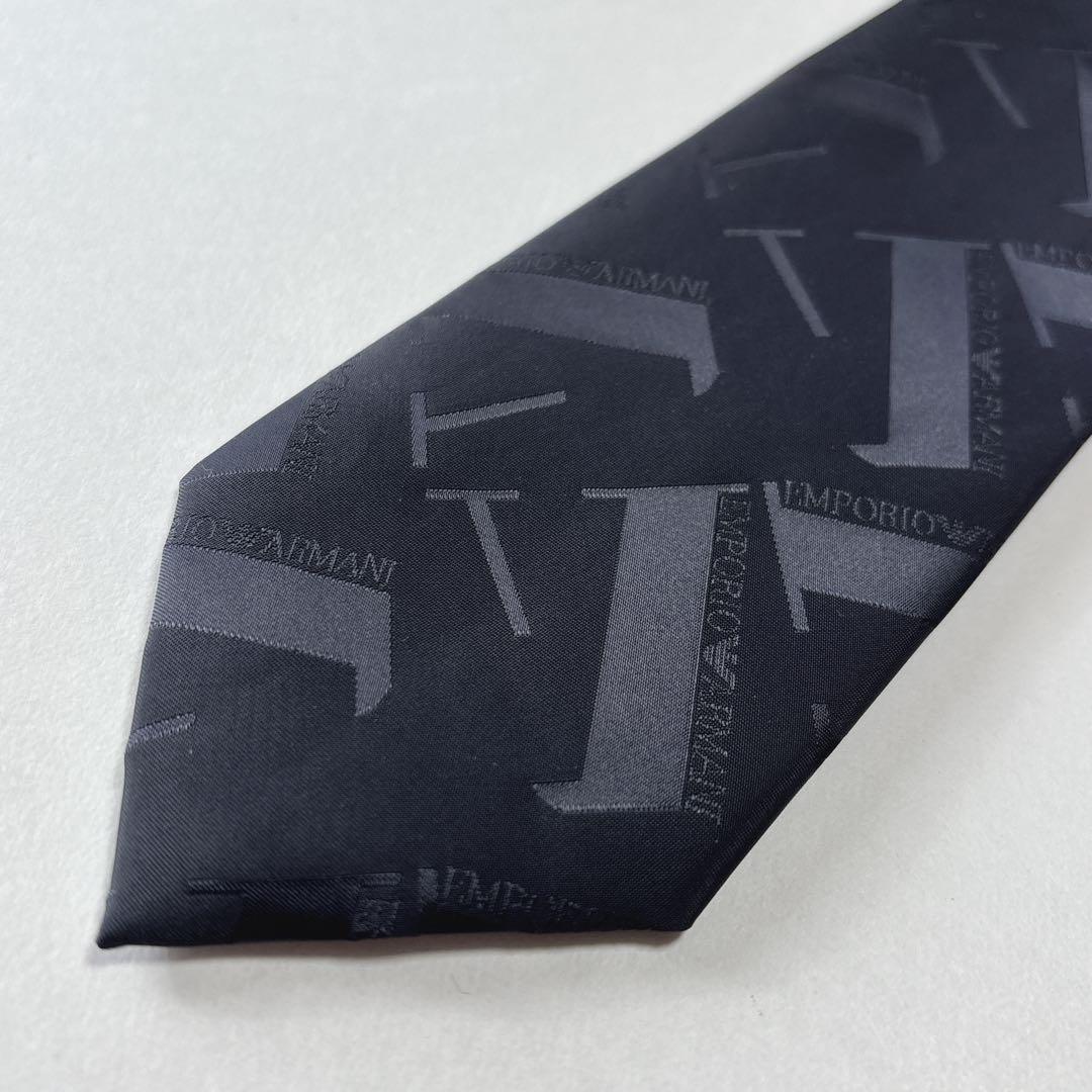 エンポリオアルマーニ ネクタイ ナイロン ロゴレタッチ シャドー 新品