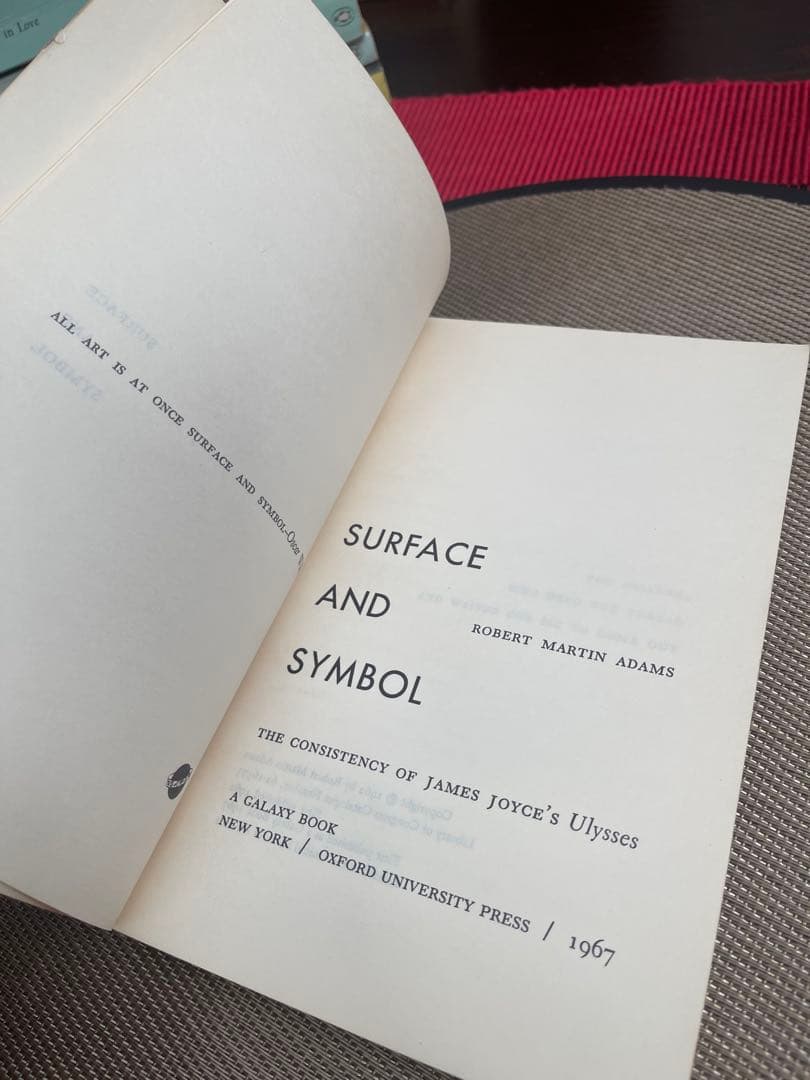 洋書 Surface and Symbol Robert Martin Adams