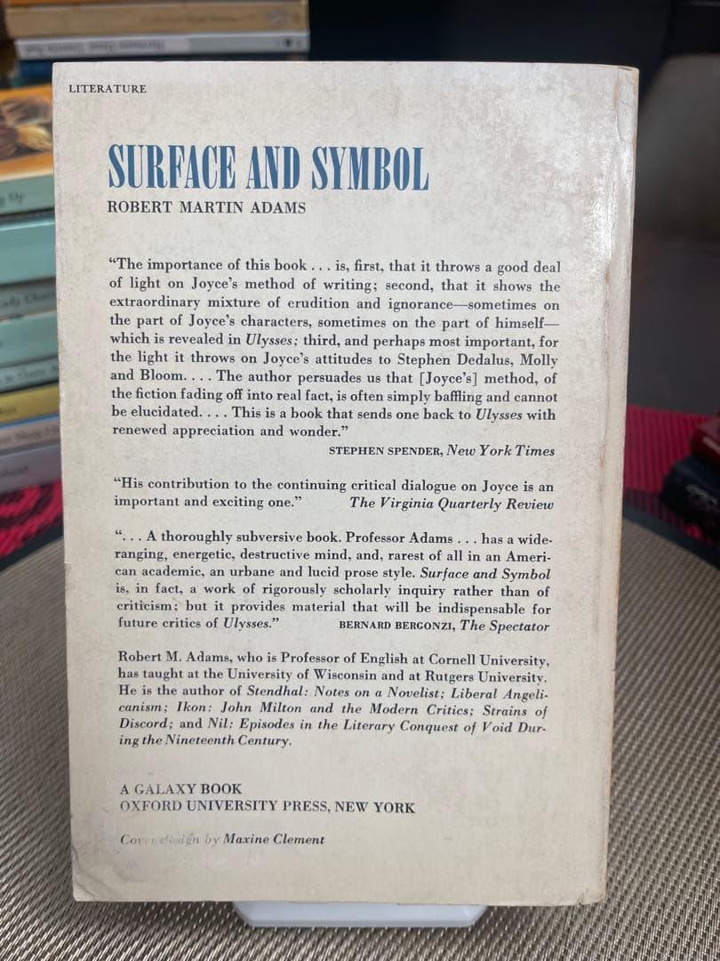 洋書 Surface and Symbol Robert Martin Adams