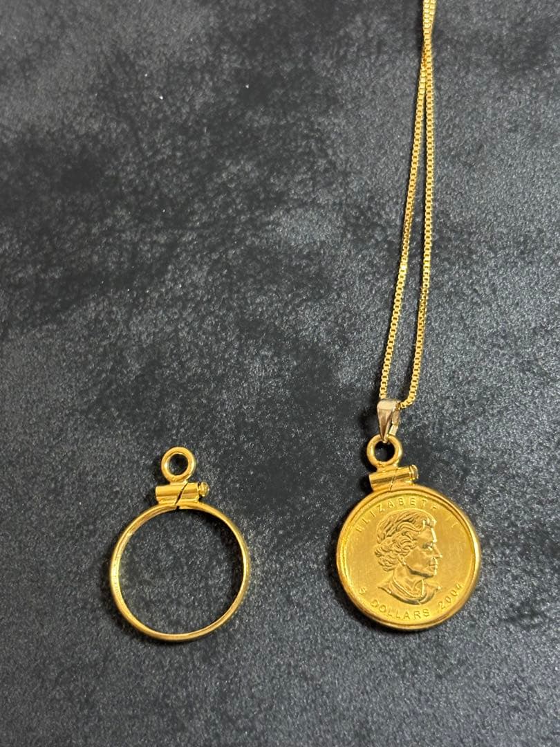 k*i様 メイプルリーフ金貨1/10オンス用、フレーム 12KGF