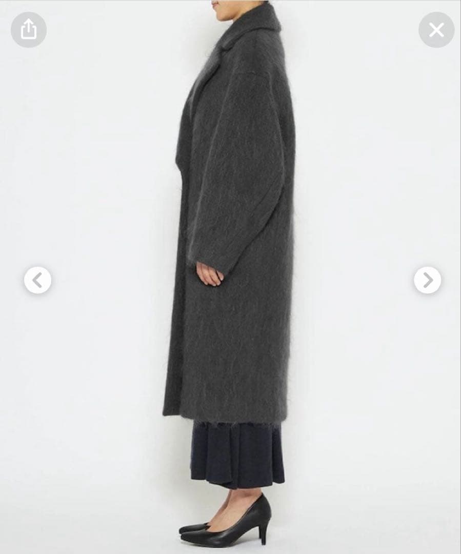 uncrave WHITE シャギー　オーバーコート　モヘア　　チェスター