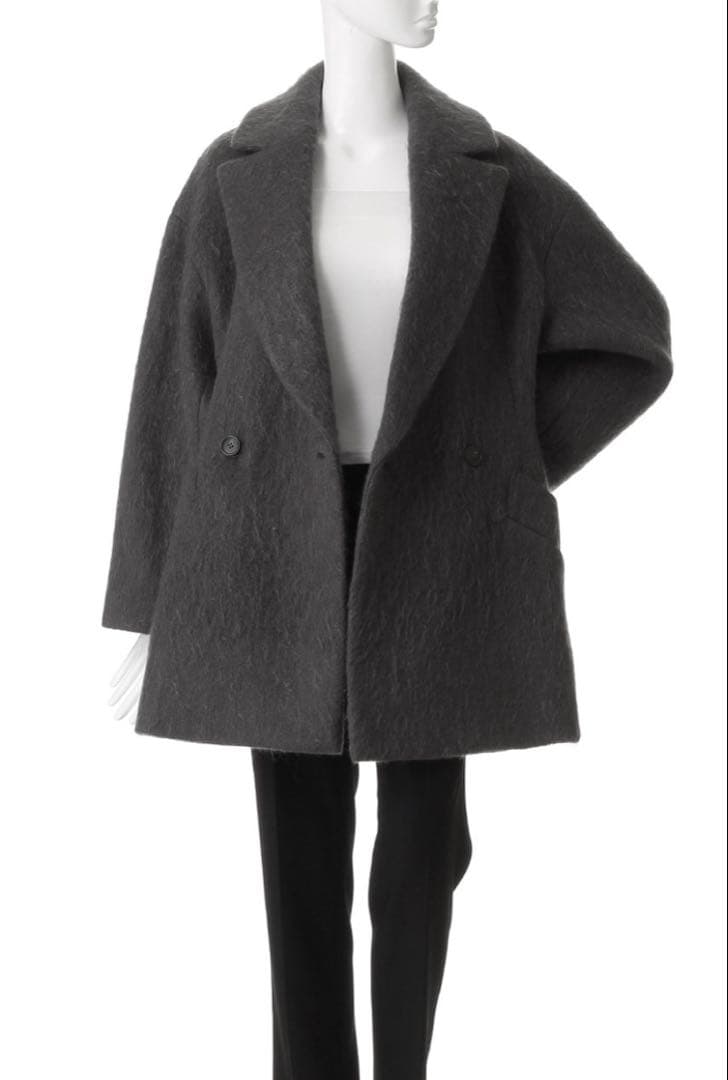 uncrave WHITE シャギー　オーバーコート　モヘア　　チェスター