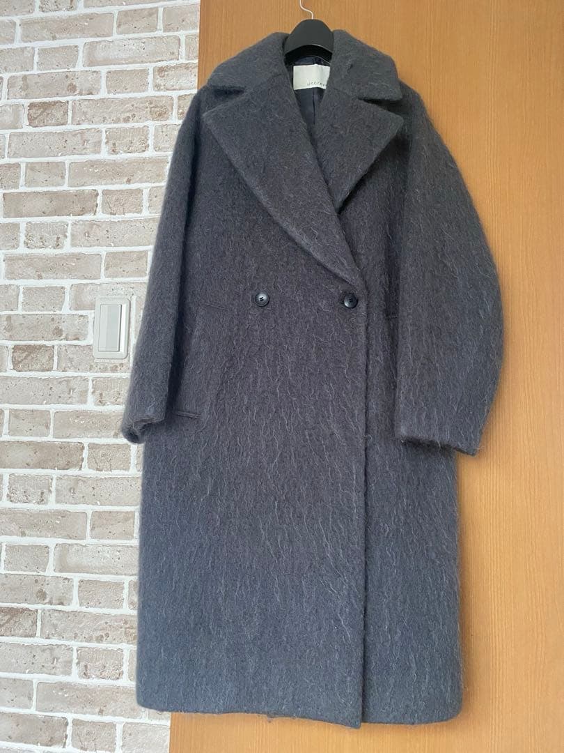 uncrave WHITE シャギー　オーバーコート　モヘア　　チェスター