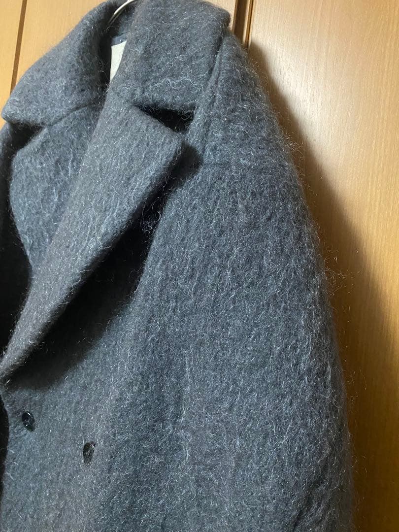 uncrave WHITE シャギー　オーバーコート　モヘア　　チェスター