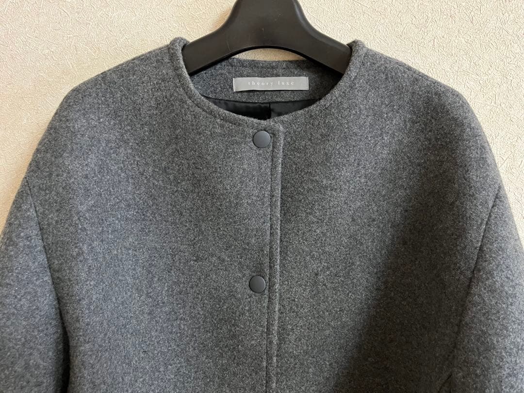 【美品】2024AW セオリーリュクス ショートコート　38 グレー