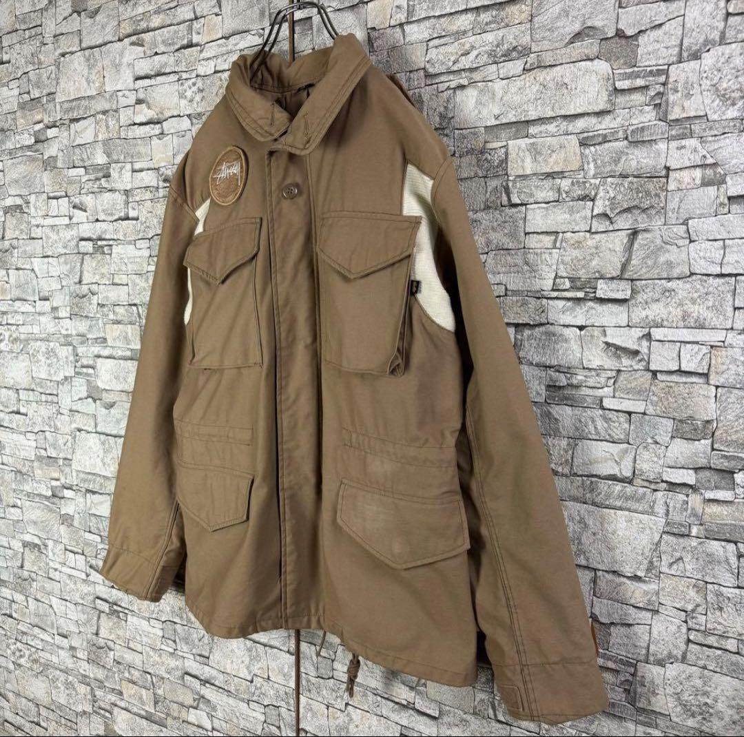 【超希少25周年記念M-65,】STUSSY ALPHA コラボ ジャケット