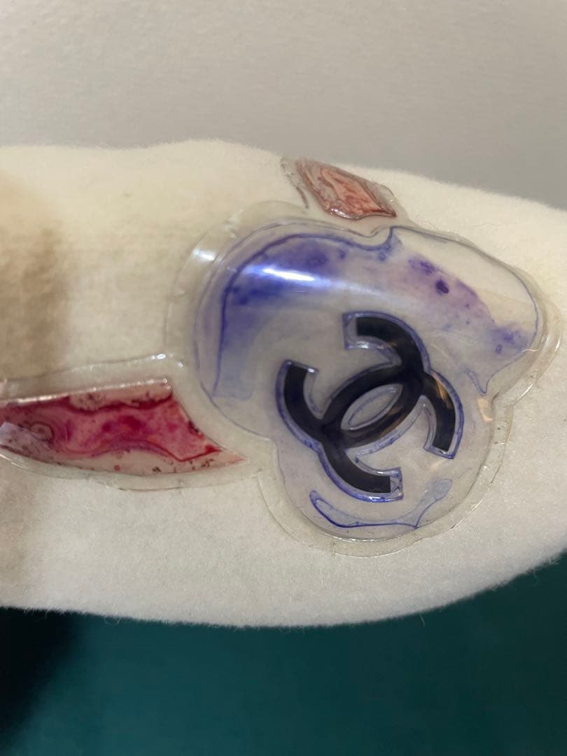 CHANEL シャネル ベレー帽　ココマーク　カメリア　ヴィンテージ　アイボリー