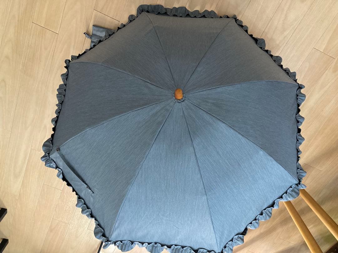 折りたたみ傘サンバリア100グレーフリル