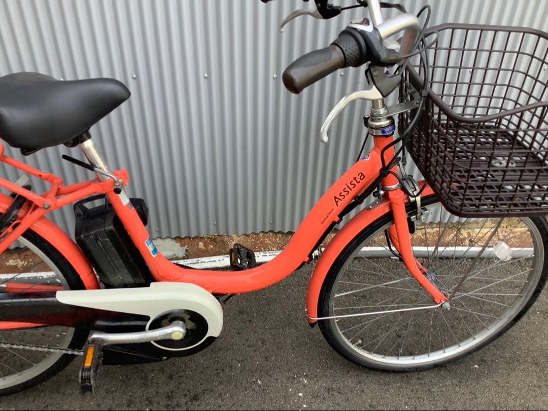 ヤマハ新機種電動アシスト自転車pasnatura24インチオレンジアルミボディー