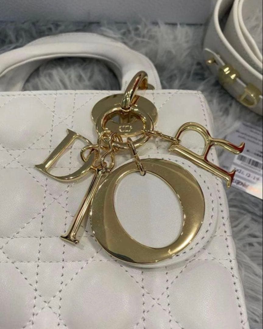 LADY DIOR MY ABCDIOR スモールバッグ カナージュ ラムスキン