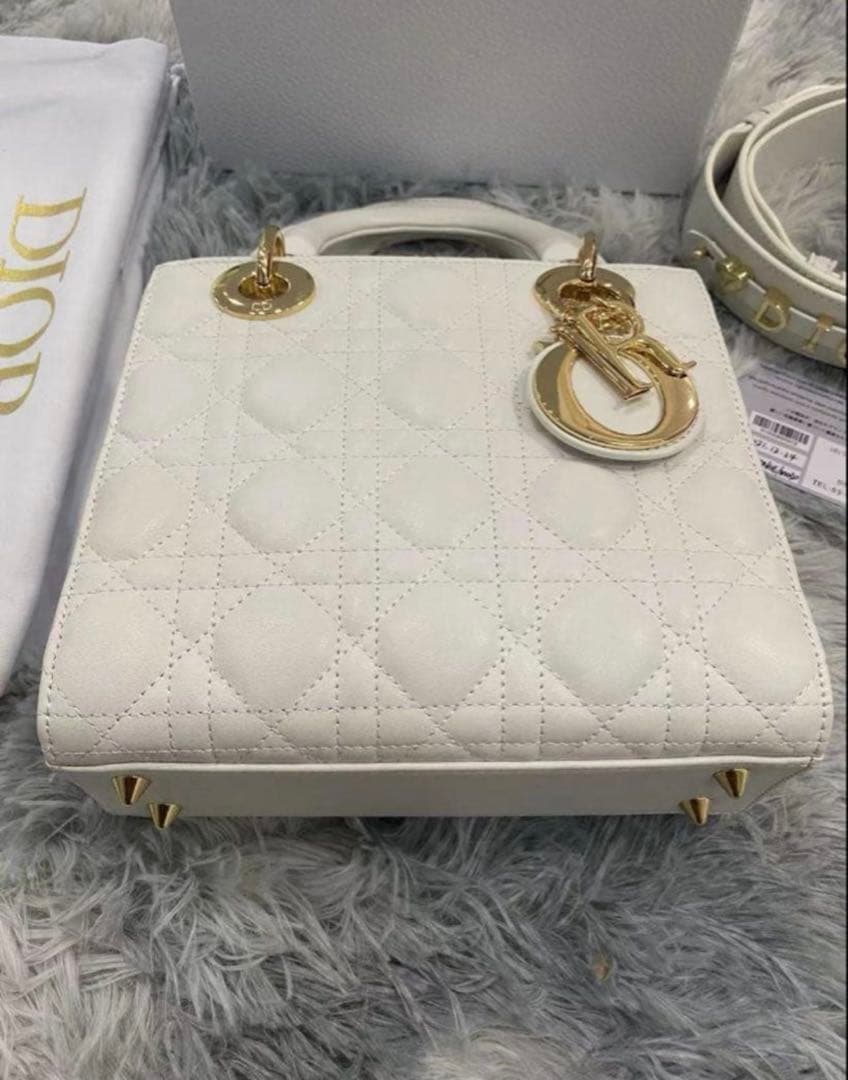 LADY DIOR MY ABCDIOR スモールバッグ カナージュ ラムスキン