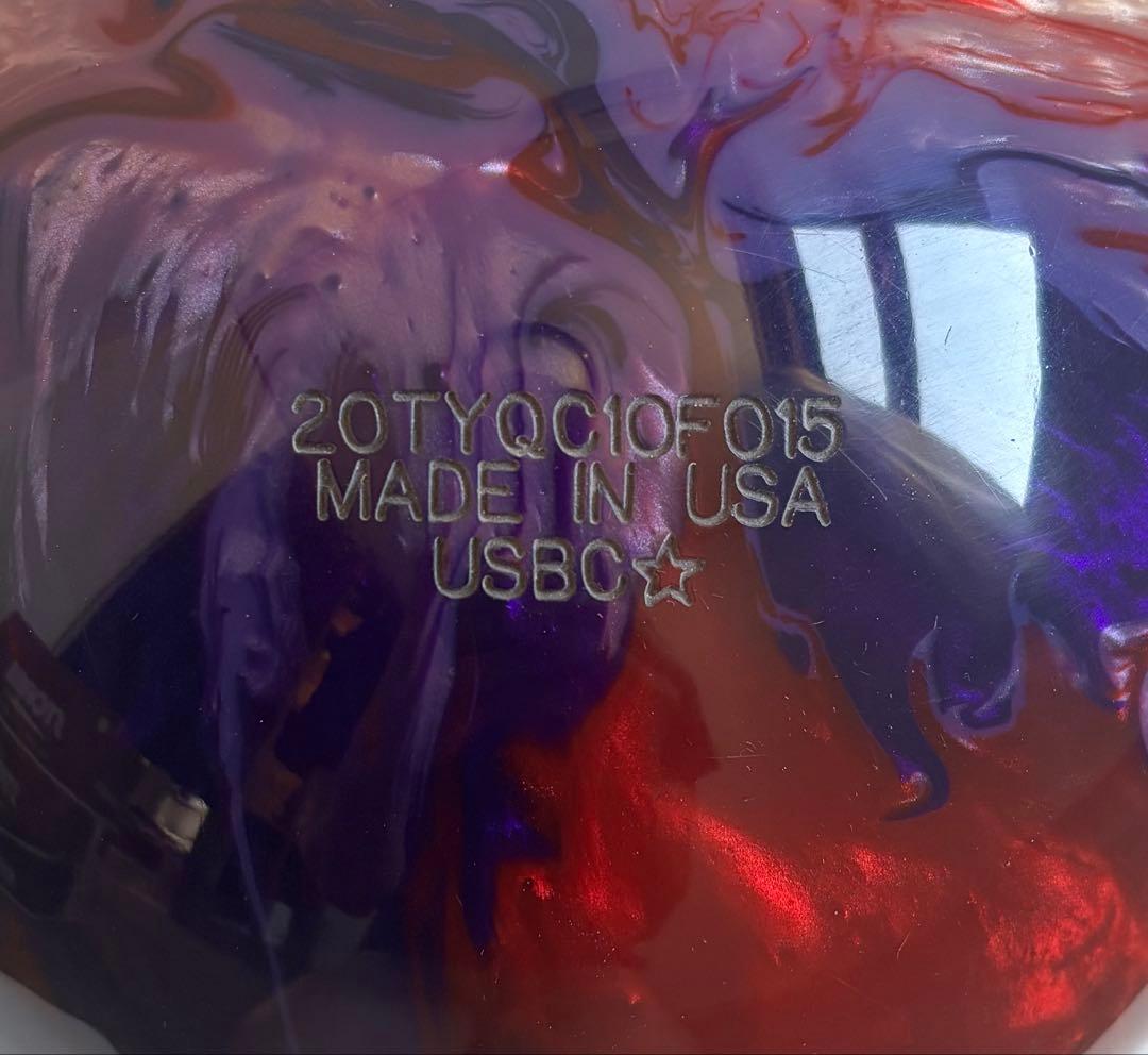 クリスタルフィジックス　15ポンド　ボウリングボール　ストーム　プラグ済