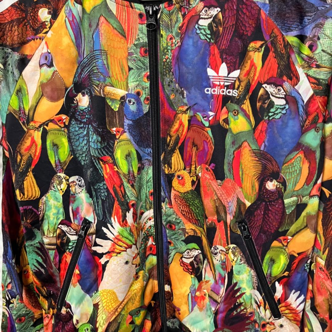 adidas ファームカンパニーコラボ アディダス トラックジャケット 九官鳥柄