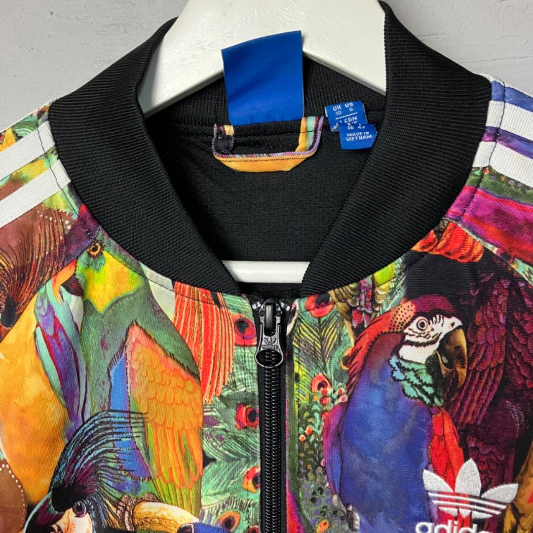 adidas ファームカンパニーコラボ アディダス トラックジャケット 九官鳥柄