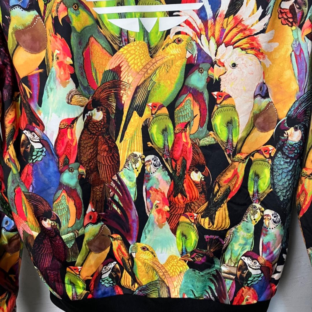 adidas ファームカンパニーコラボ アディダス トラックジャケット 九官鳥柄