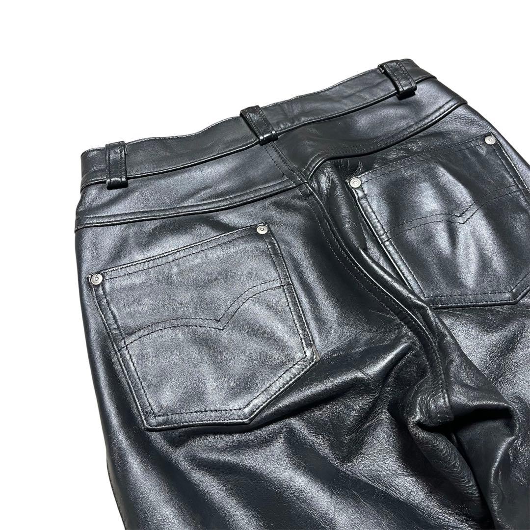 USA製 古着 90's ショット レザーパンツ カウレザー