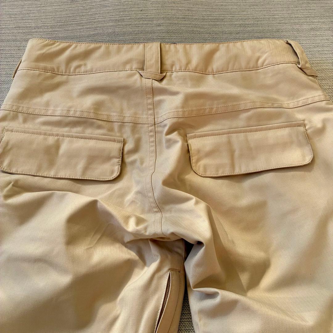 美品◆ burton バートン スノーボード パンツ ベージュ フレア ポーチ付