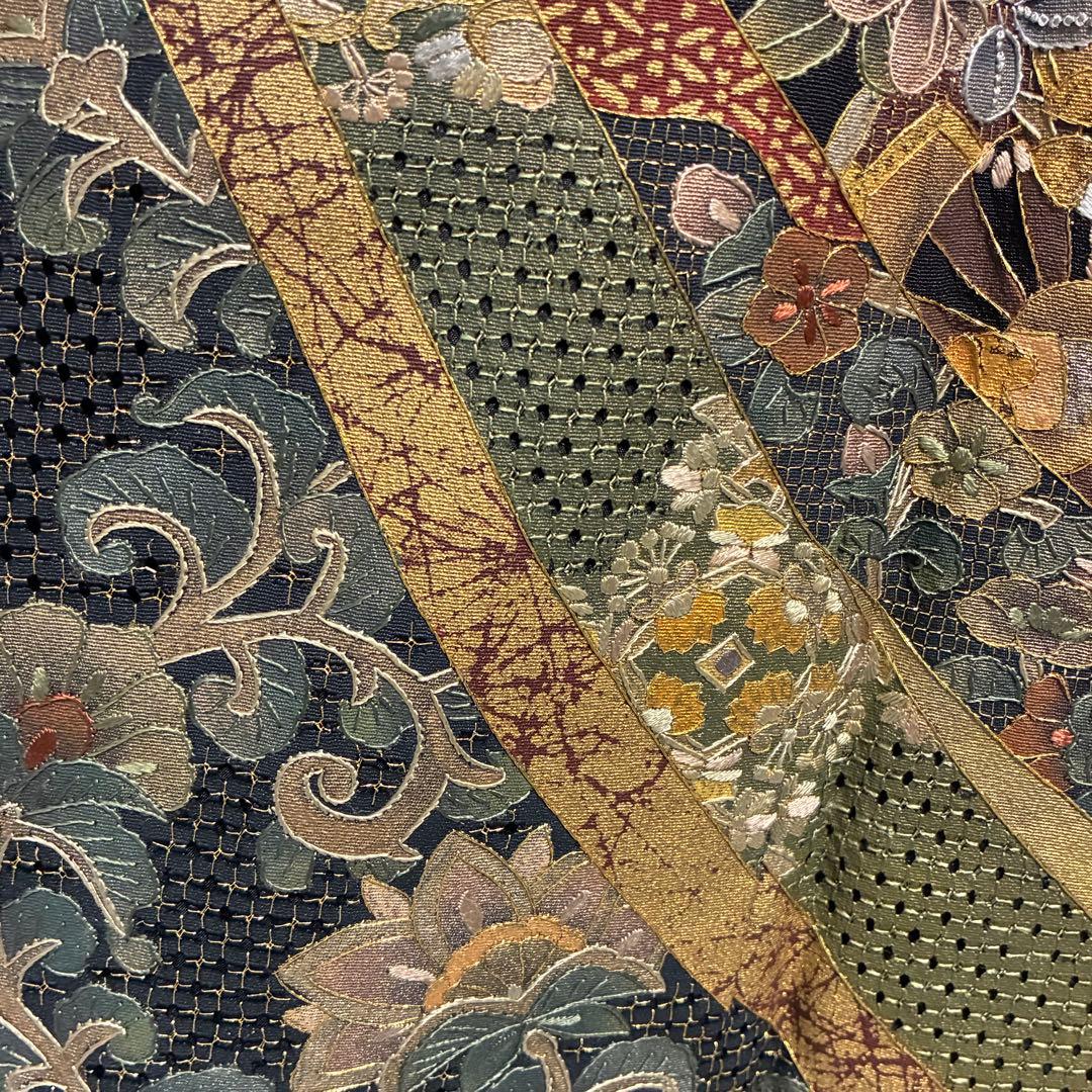 D95 黒留袖 総刺繍 汕頭・蘇州・相良刺繍 やまと誂製 正絹 着物 袷 極美品